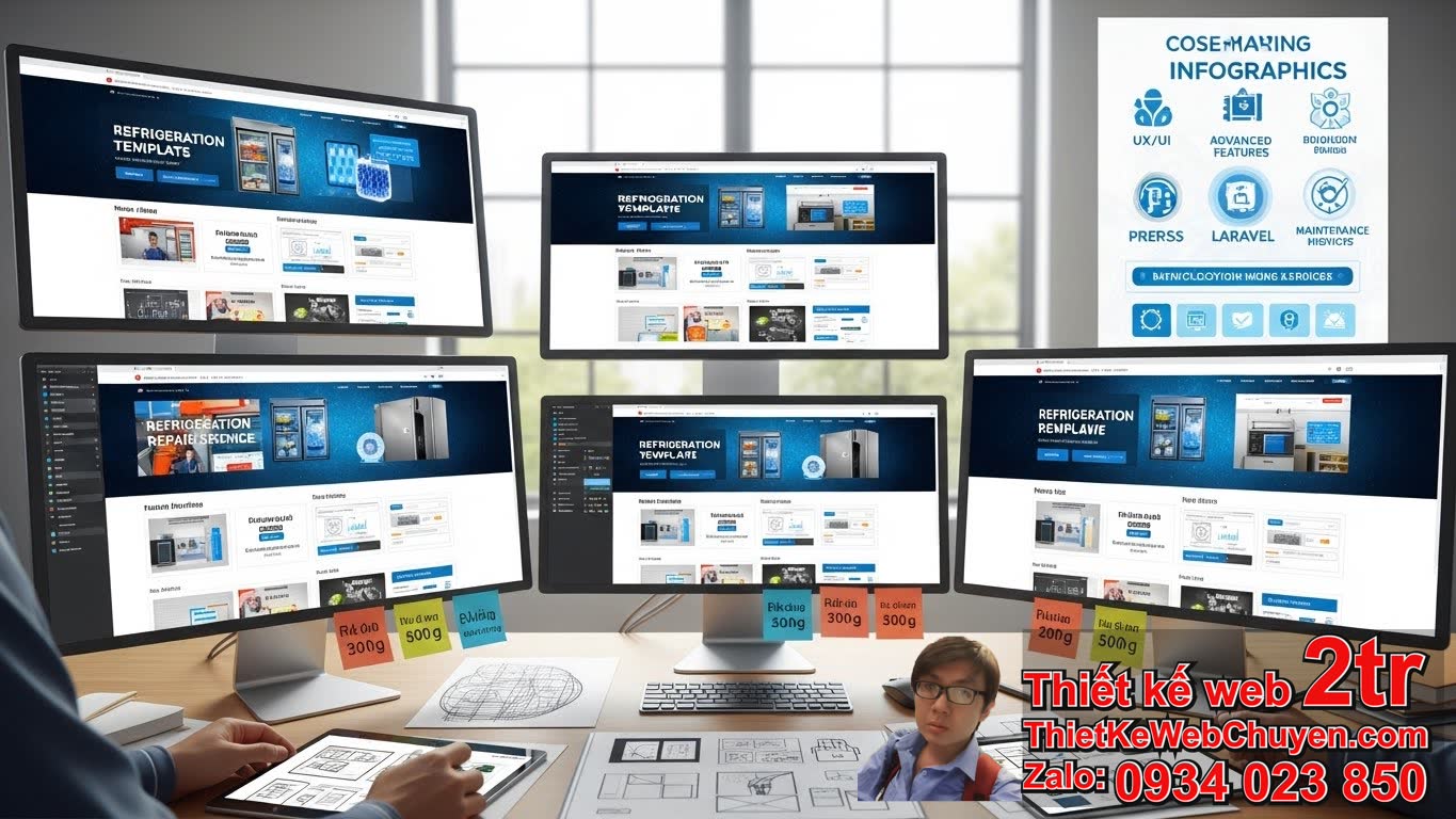 Thiết kế web dịch vụ sửa điện lạnh bao nhiêu tiền? Bảng giá chi tiết và các yếu
tố ảnh hưởng