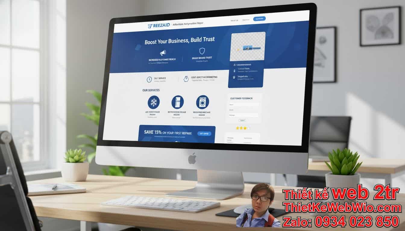 Thiết Kế Web Dịch Vụ Sửa Điện Lạnh Giá Rẻ Mang Lại Lợi Ích Gì Cho Doanh Nghiệp?