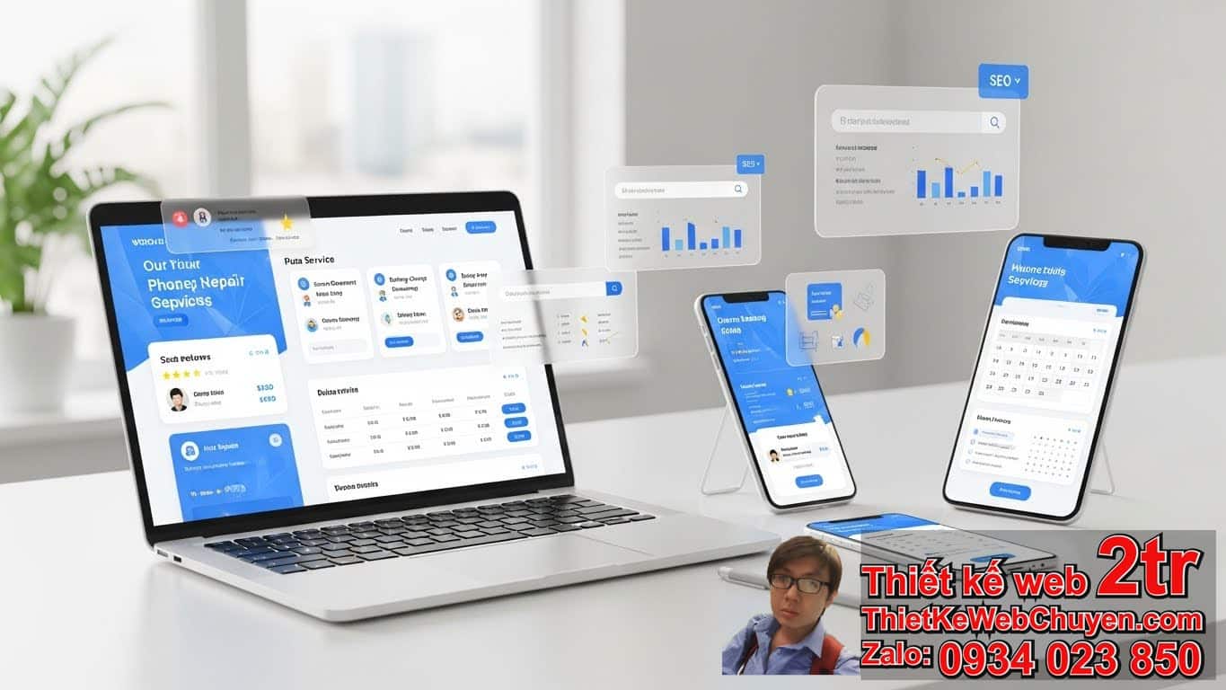 Thiết kế web dịch vụ sửa điện thoại: Tại sao cần phải đầu tư?
