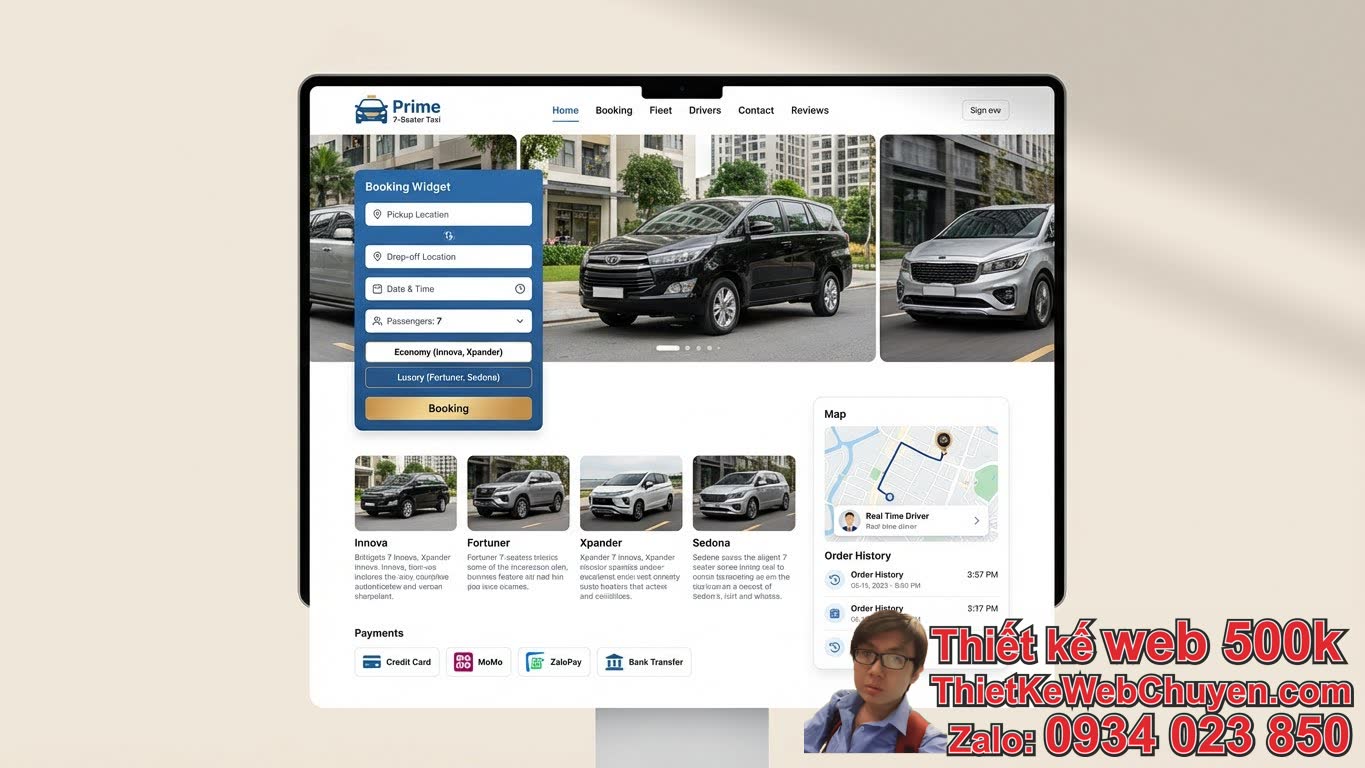 Thiết Kế Web Dịch Vụ Taxi 7 Chỗ Cần Có Những Tính Năng Gì? Thiết Kế Web Dịch Vụ Taxi 7 Chỗ Cần Có Những Tính Năng Gì?
