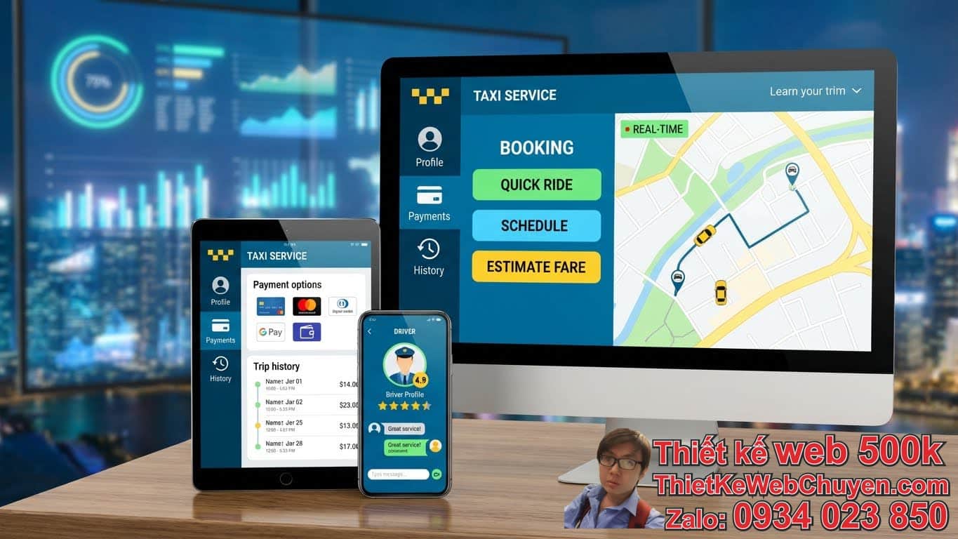 Thiết kế Web Dịch vụ Taxi cần có những tính năng gì? Thiết kế Web Dịch vụ Taxi cần có những tính năng gì?