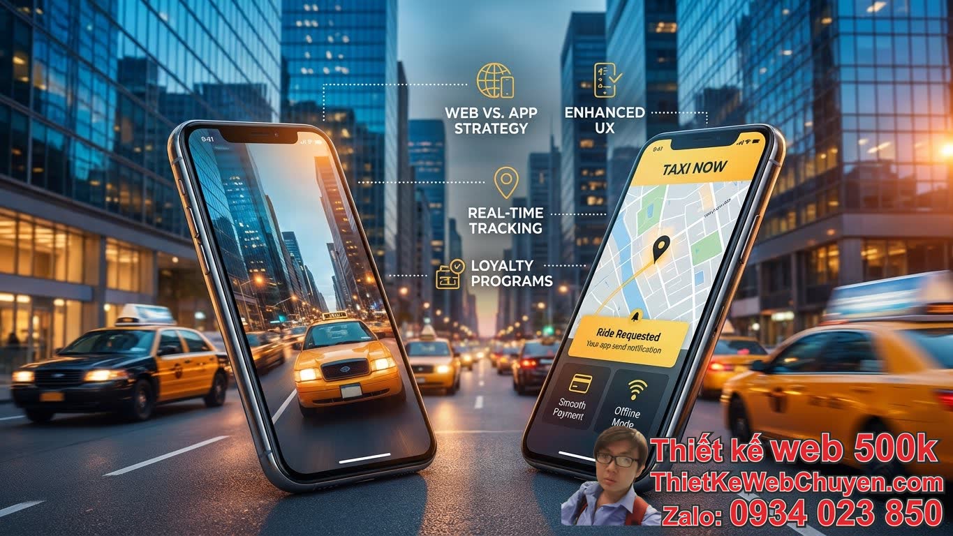 Thiết kế web dịch vụ taxi có cần app không: Khi nào thì nên phát triển app di
động? Thiết kế web dịch vụ taxi có cần app không: Khi nào thì nên phát triển app di
động?