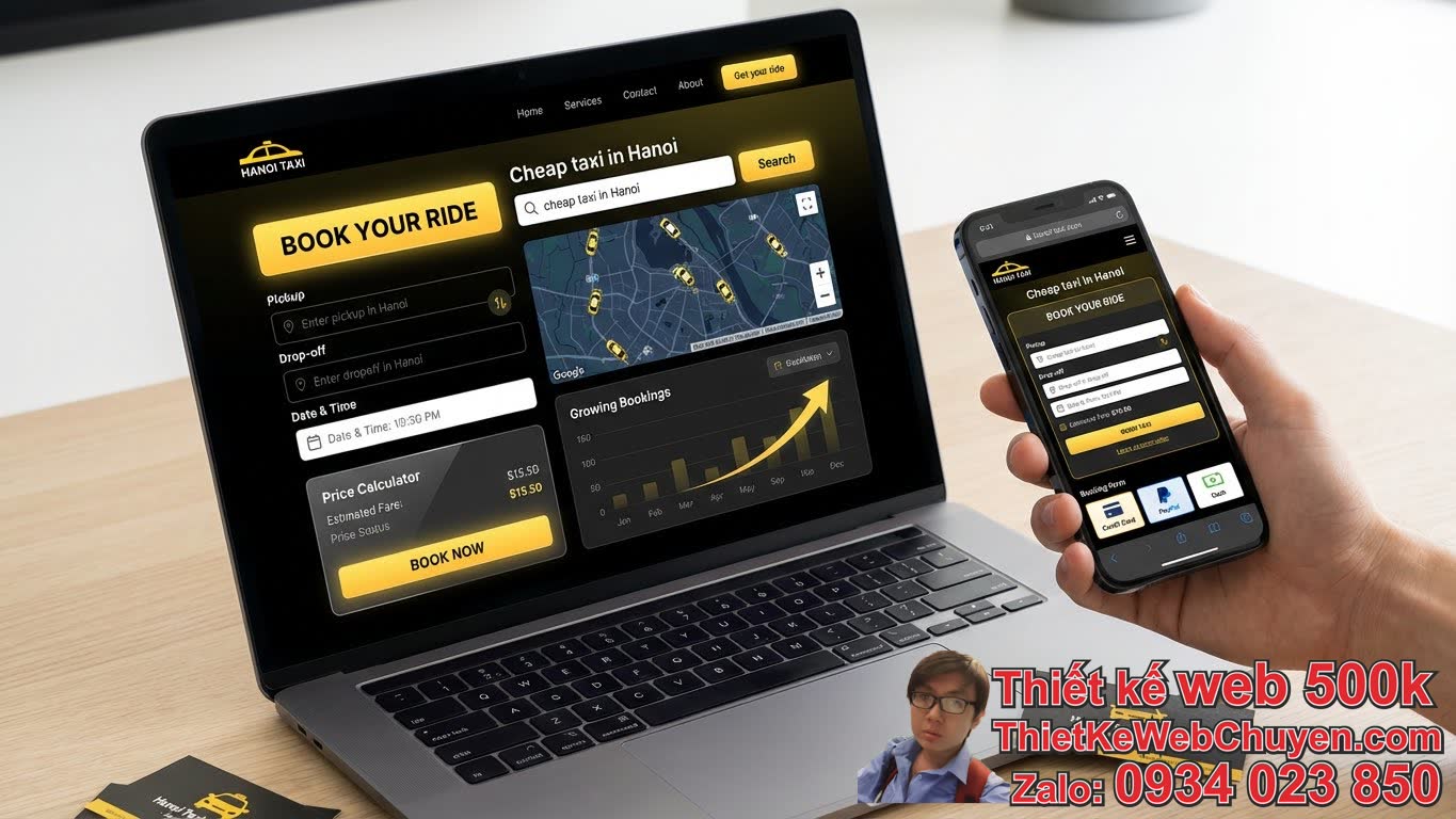 Thiết Kế Web Dịch Vụ Taxi Tăng Lượng Đặt Xe: Tại Sao Lại Cần Một Website Chuyên
Nghiệp? Thiết Kế Web Dịch Vụ Taxi Tăng Lượng Đặt Xe: Tại Sao Lại Cần Một Website Chuyên
Nghiệp?