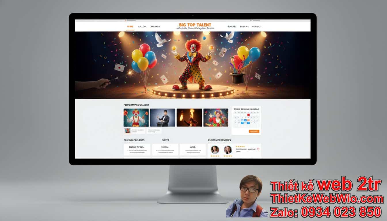 Thiết Kế Web Dịch Vụ Thuê Chú Hề Ảo Thuật Giá Rẻ: Tại Sao Lại Quan Trọng?