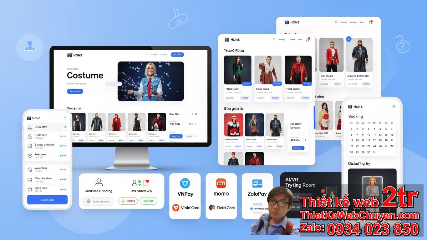 Thiết kế web Dịch vụ thuê trang phục bao nhiêu tiền và các yếu tố ảnh hưởng?