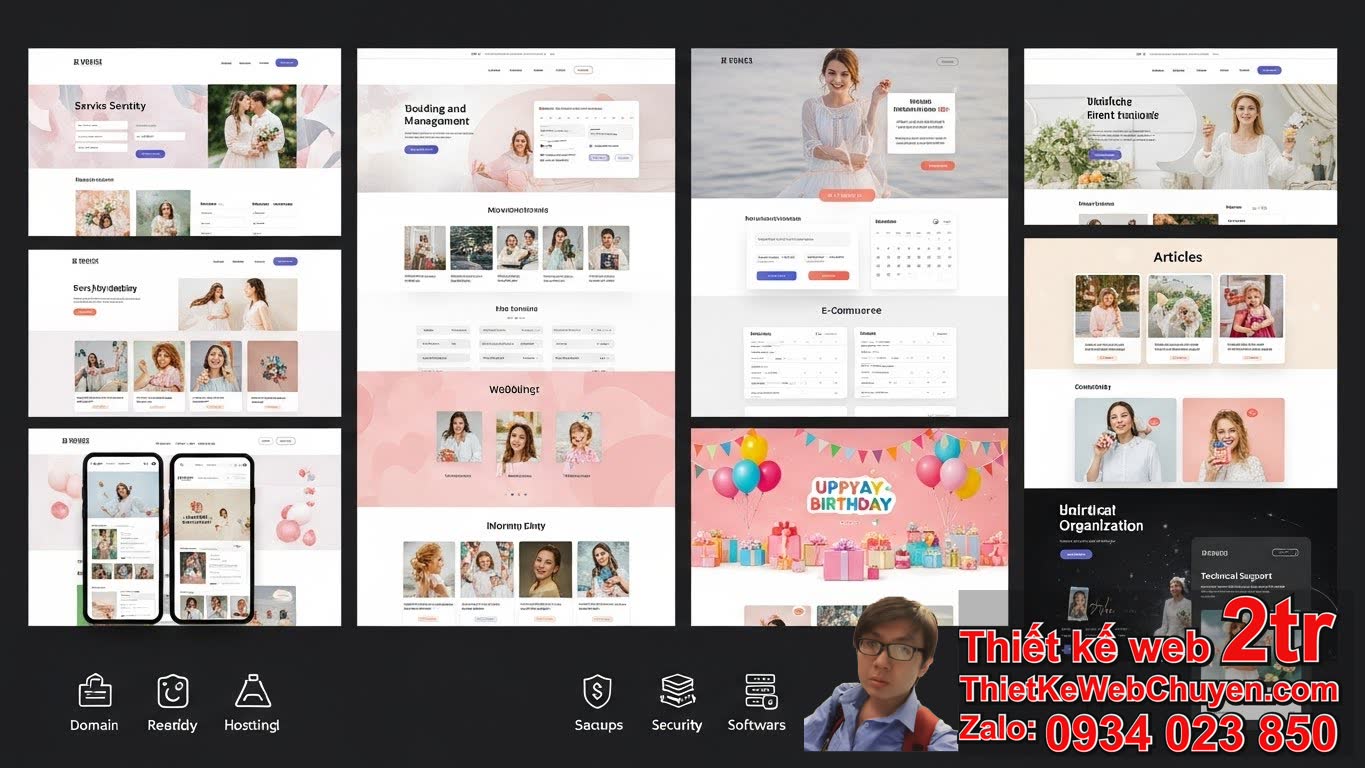 Thiết kế web dịch vụ tổ chức tiệc cưới sinh nhật bao nhiêu tiền phụ thuộc yếu tố
nào?