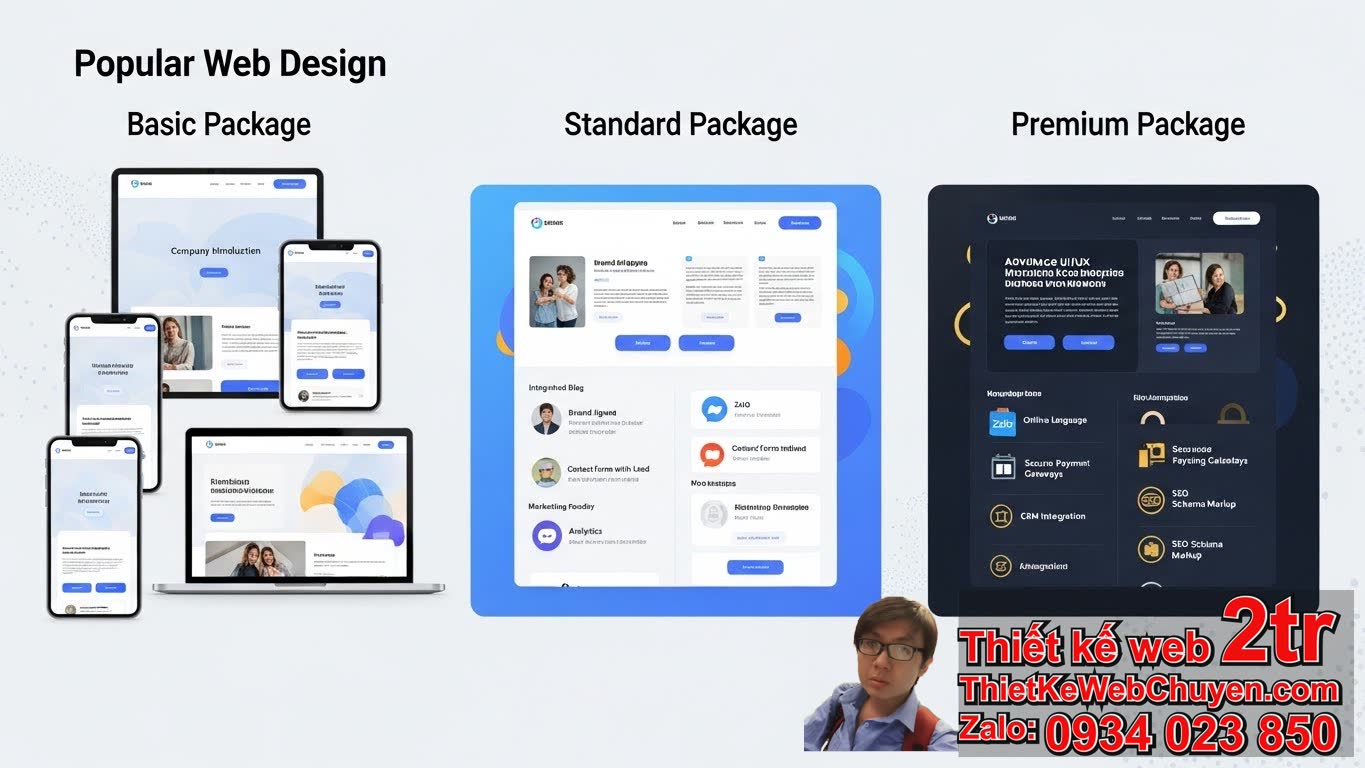 Thiết kế web Dịch vụ tư vấn định cư bao nhiêu tiền theo các gói dịch vụ phổ
biến?