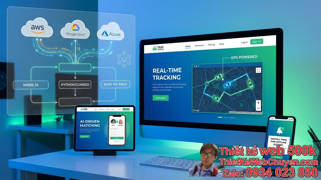 Thiết kế web dịch vụ xe taxi trung chuyển và những công nghệ hiện đại Thiết kế web dịch vụ xe taxi trung chuyển và những công nghệ hiện đại