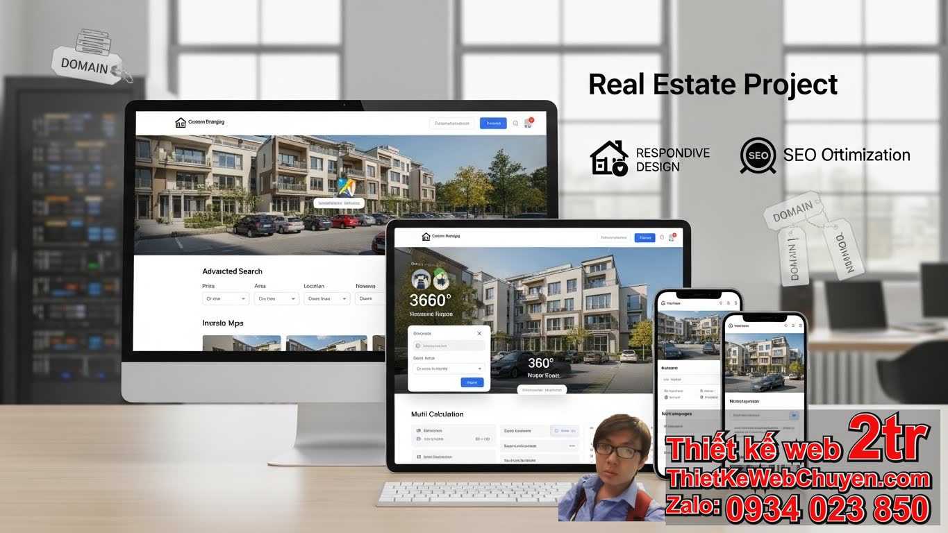 Thiết kế web dự án nhà đất bao nhiêu tiền phụ thuộc vào những yếu tố nào?