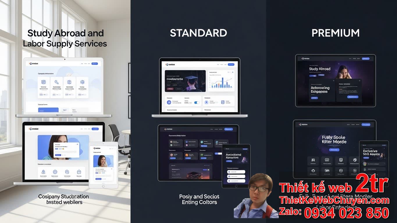 Thiết kế web du học và cung ứng nhân lực lao động bao nhiêu tiền? Chi phí tổng
quan