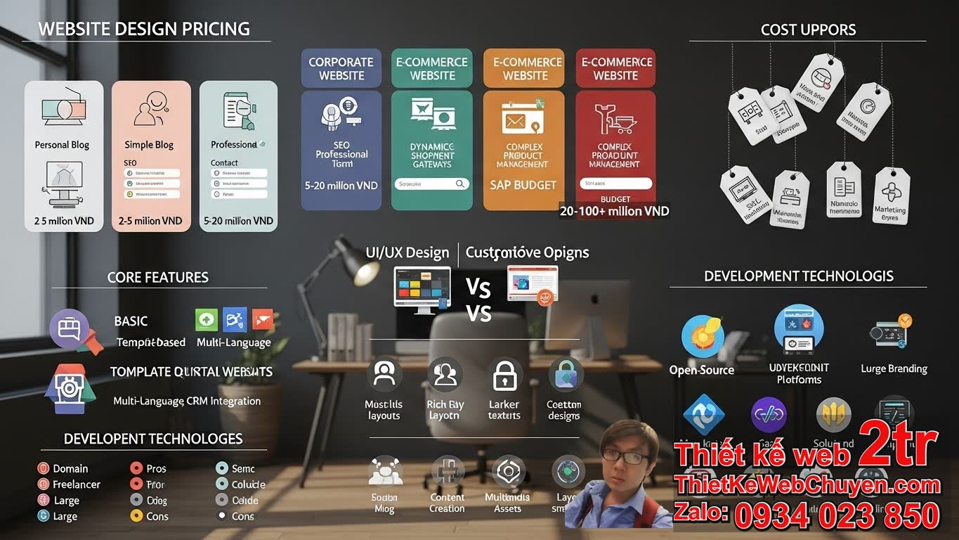 Thiết kế web giá bao nhiêu phụ thuộc vào những yếu tố nào?