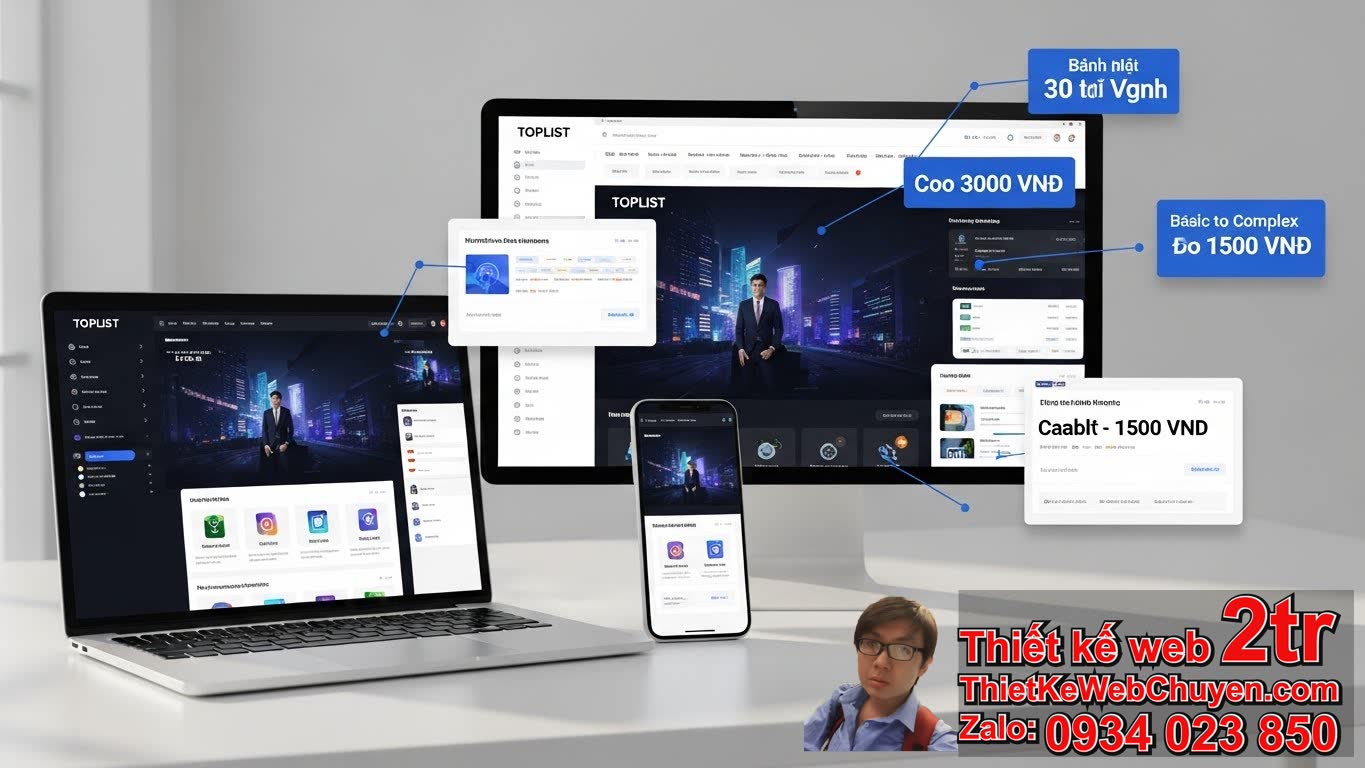 Thiết kế web giống Toplist bao nhiêu tiền? Tổng quan về chi phí