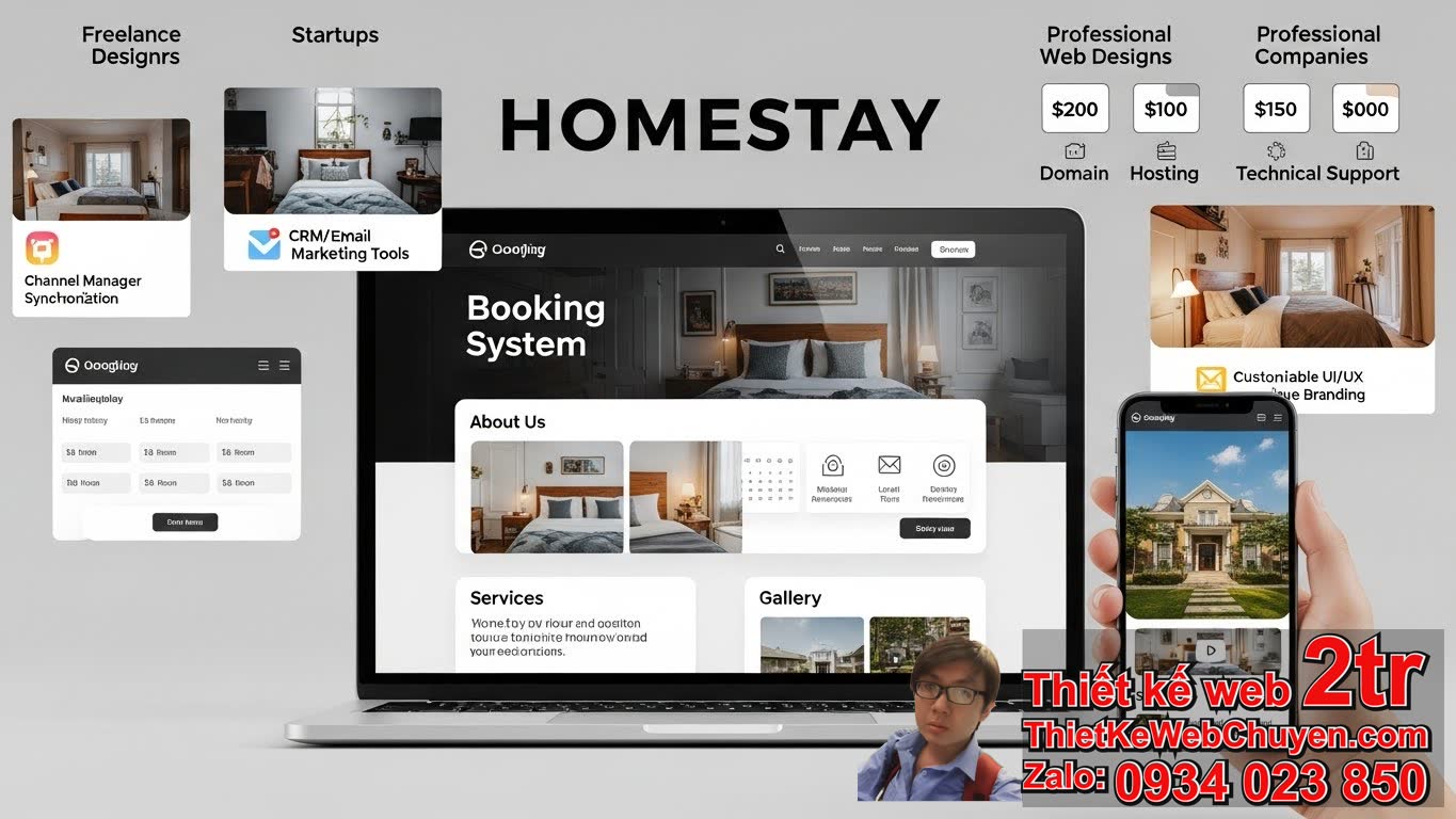 Thiết kế web homestay bao nhiêu tiền được quyết định bởi những yếu tố nào?