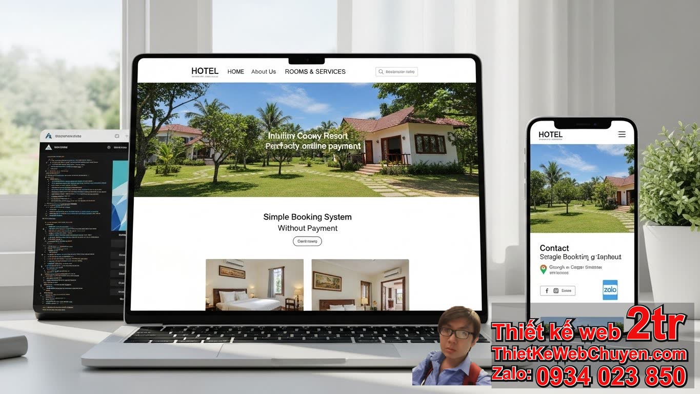 Thiết kế web khách sạn nhà nghỉ resort bao nhiêu tiền nếu chọn gói cơ bản?
