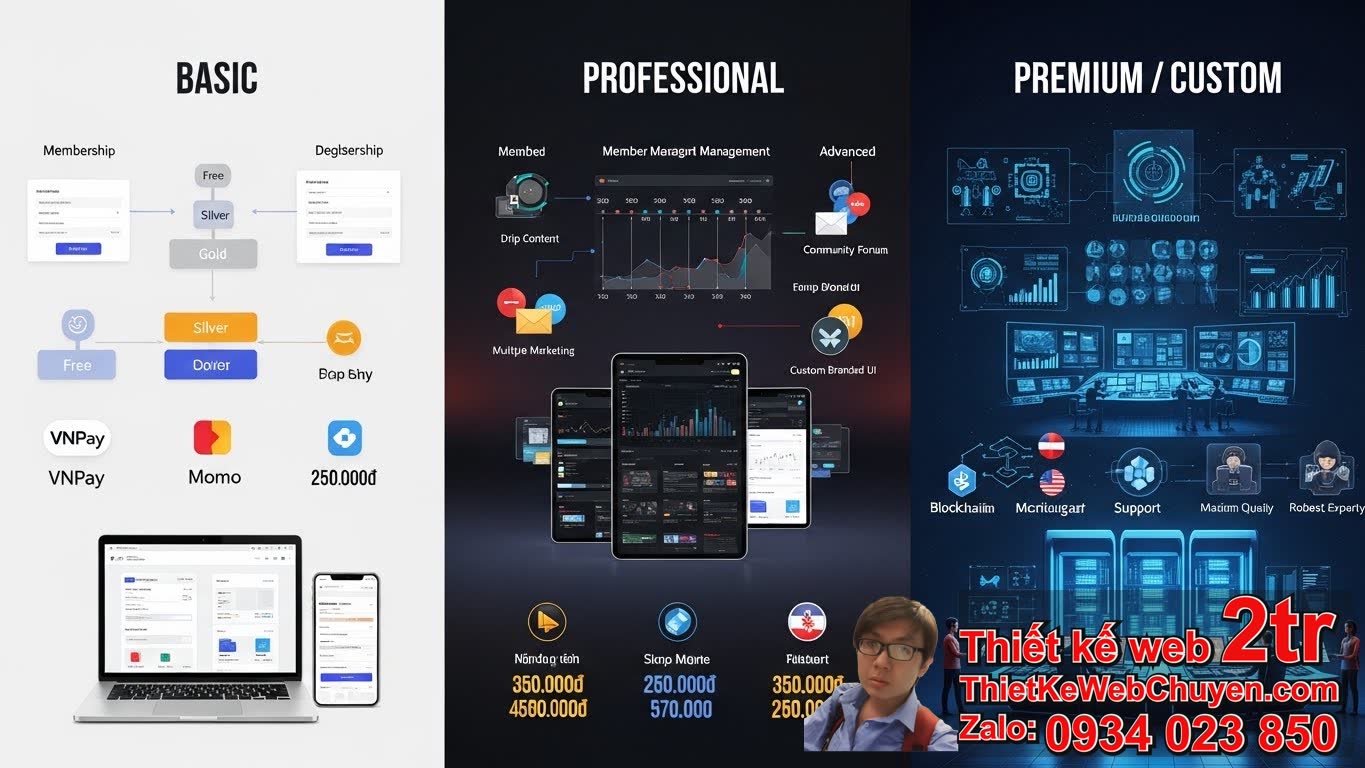 Thiết kế web membership trả phí bao nhiêu tiền? – Tổng Quan Về Chi Phí