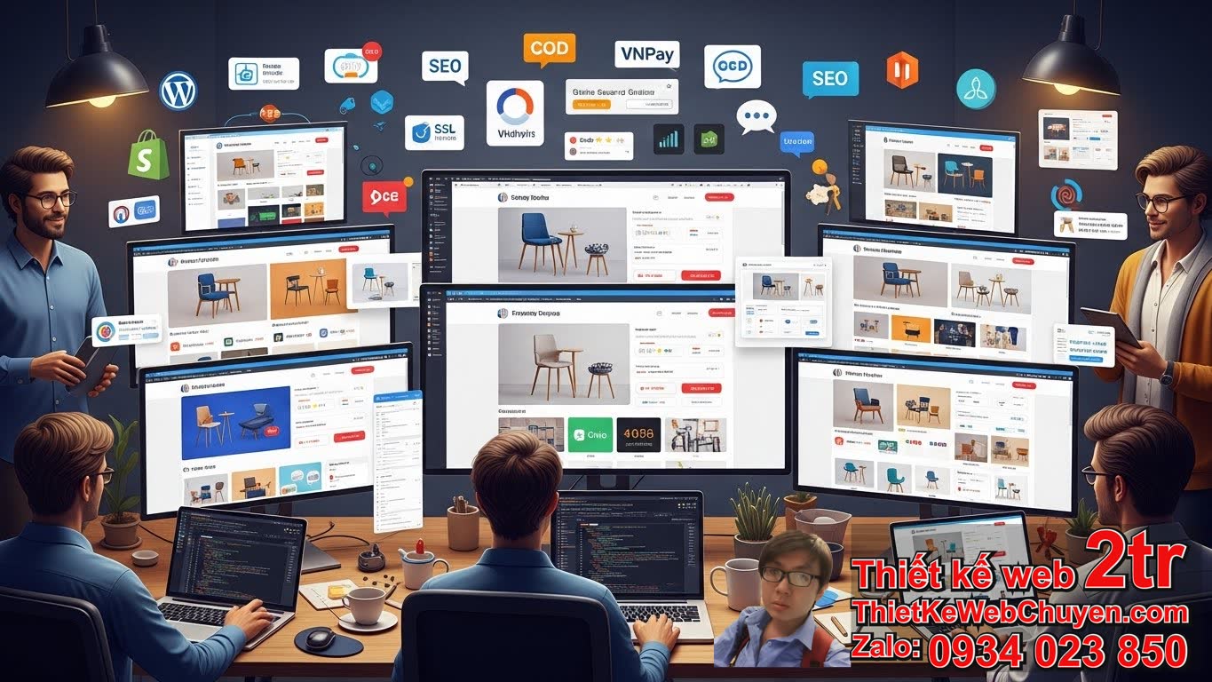 Thiết kế web mua bán bàn ghế bao nhiêu tiền? Yếu tố nào ảnh hưởng đến giá?