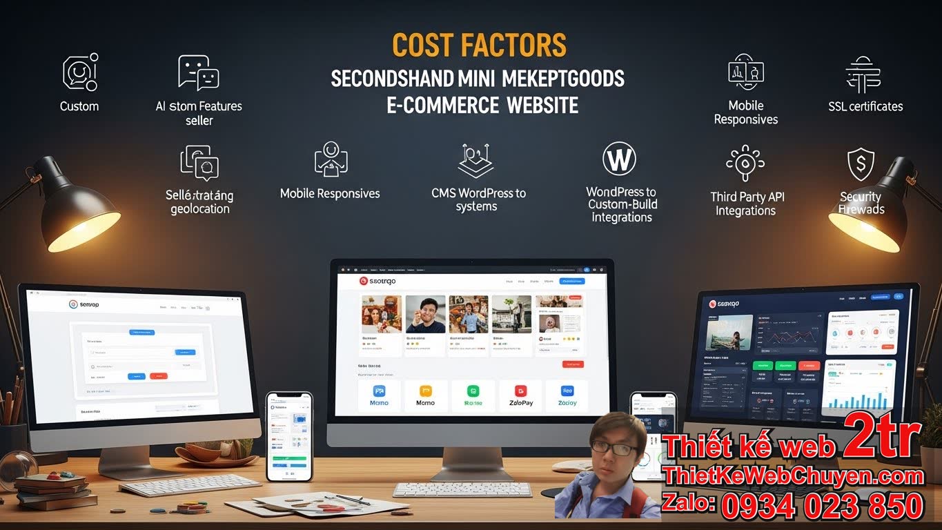 Thiết kế web mua bán đồ cũ bao nhiêu tiền? Tổng quan các yếu tố ảnh hưởng