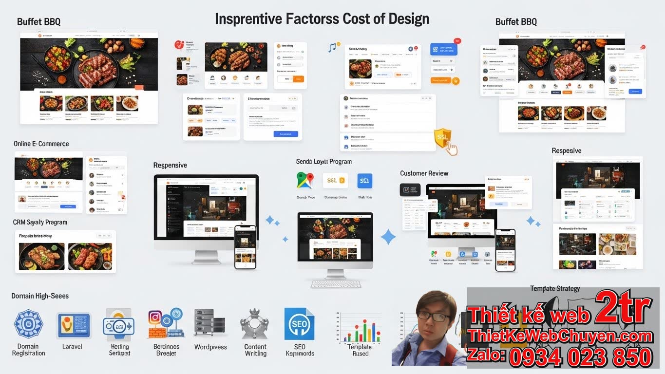 Thiết kế web nhà hàng Buffet BBQ bao nhiêu tiền? Các yếu tố nào ảnh hưởng đến
chi phí?