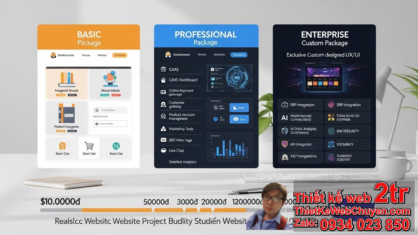 thiết kế web nhà sách bao nhiêu tiền Với Các Gói Dịch Vụ Phổ Biến?