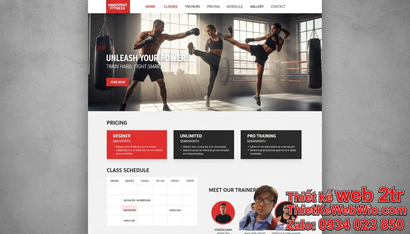Thiết kế web phòng tập boxing kickboxing giá rẻ: Tại sao cần? Thiết kế web phòng tập boxing kickboxing giá rẻ: Tại sao cần?