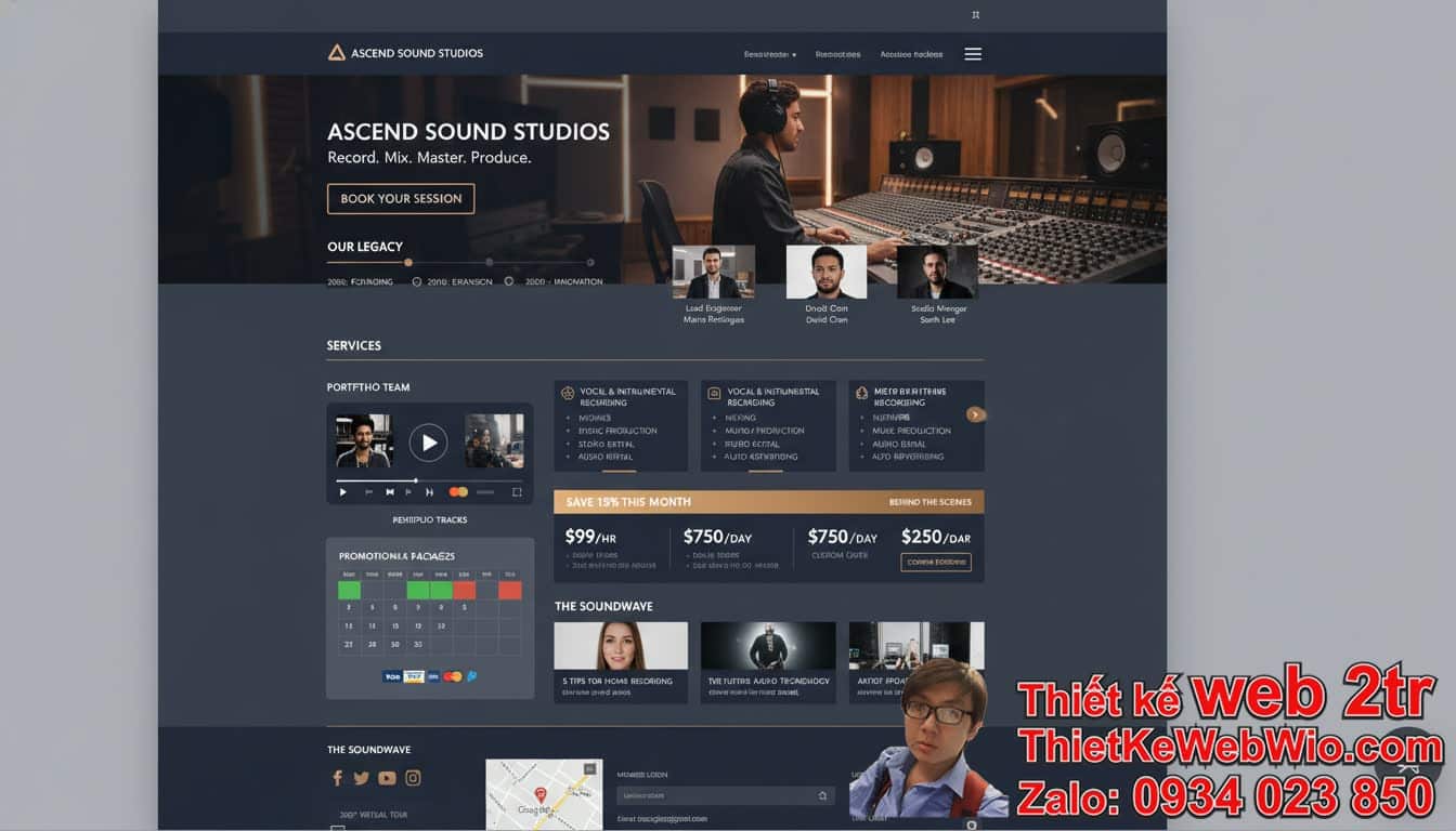 Thiết kế web Phòng thu âm Studio ca nhạc giá rẻ – Giải pháp toàn diện cho thương
hiệu âm nhạc của bạn Thiết kế web Phòng thu âm Studio ca nhạc giá rẻ – Giải pháp toàn diện cho thương
hiệu âm nhạc của bạn
