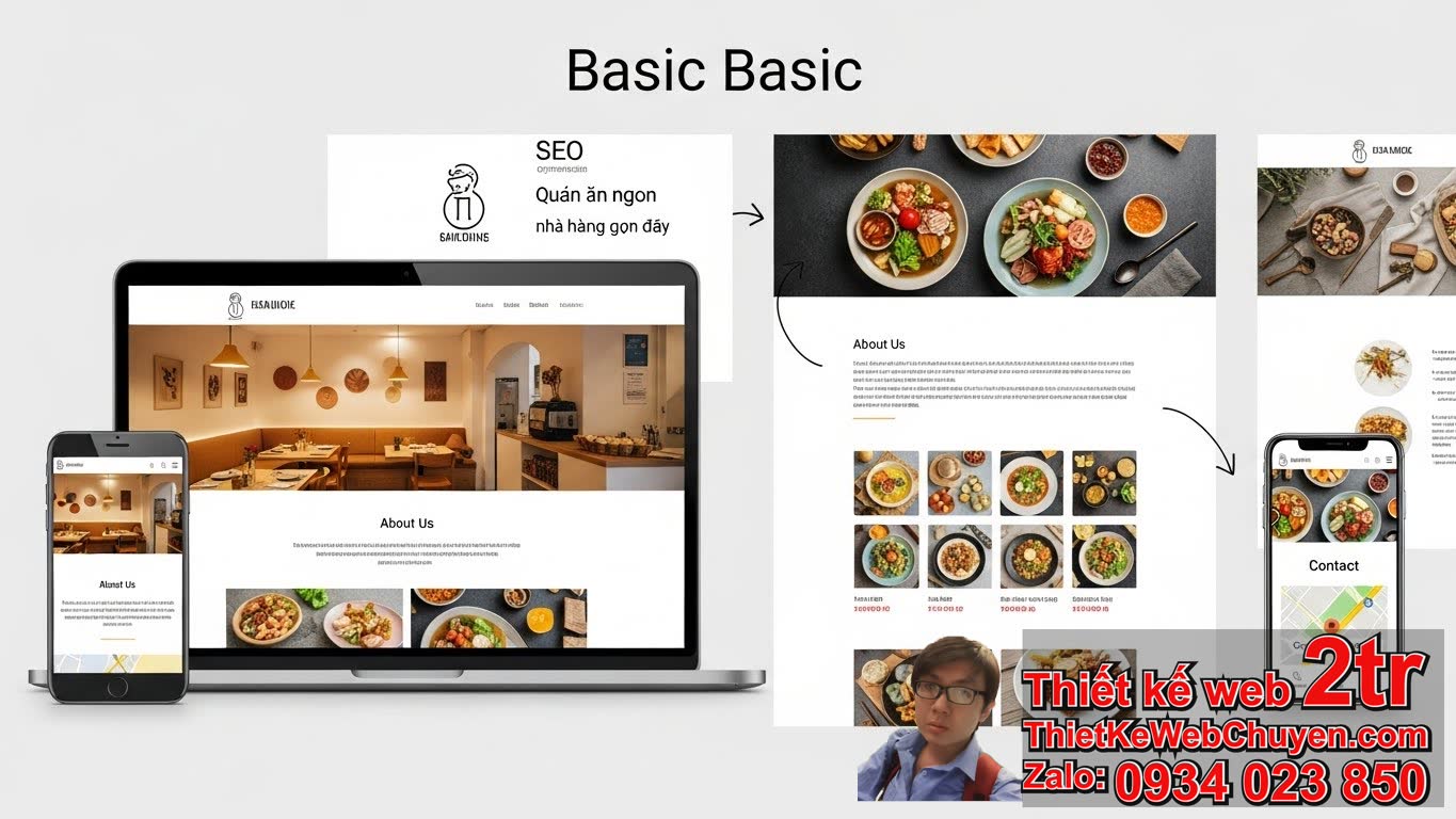 Thiết kế web quán ăn ẩm thực bao nhiêu tiền nếu chỉ cần bản cơ bản?