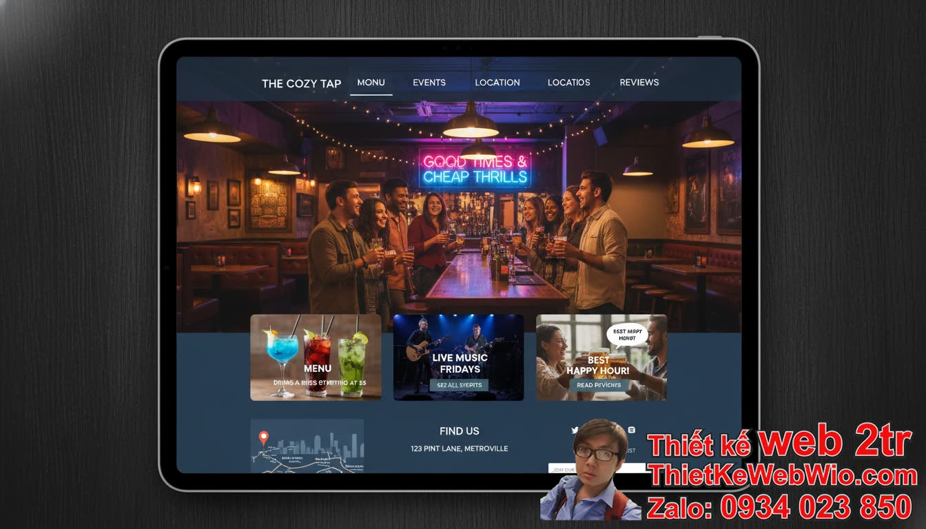 Thiết kế web Quán bar pub giá rẻ - Tại sao lại cần thiết cho doanh nghiệp của
bạn?