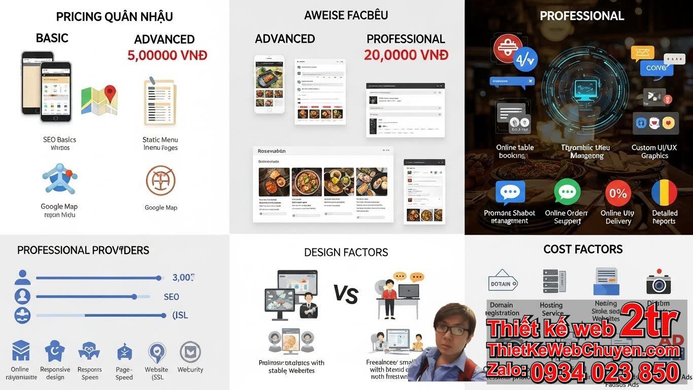 Thiết Kế Web Quán Nhậu Bao Nhiêu Tiền Phụ Thuộc Vào Những Yếu Tố Nào?