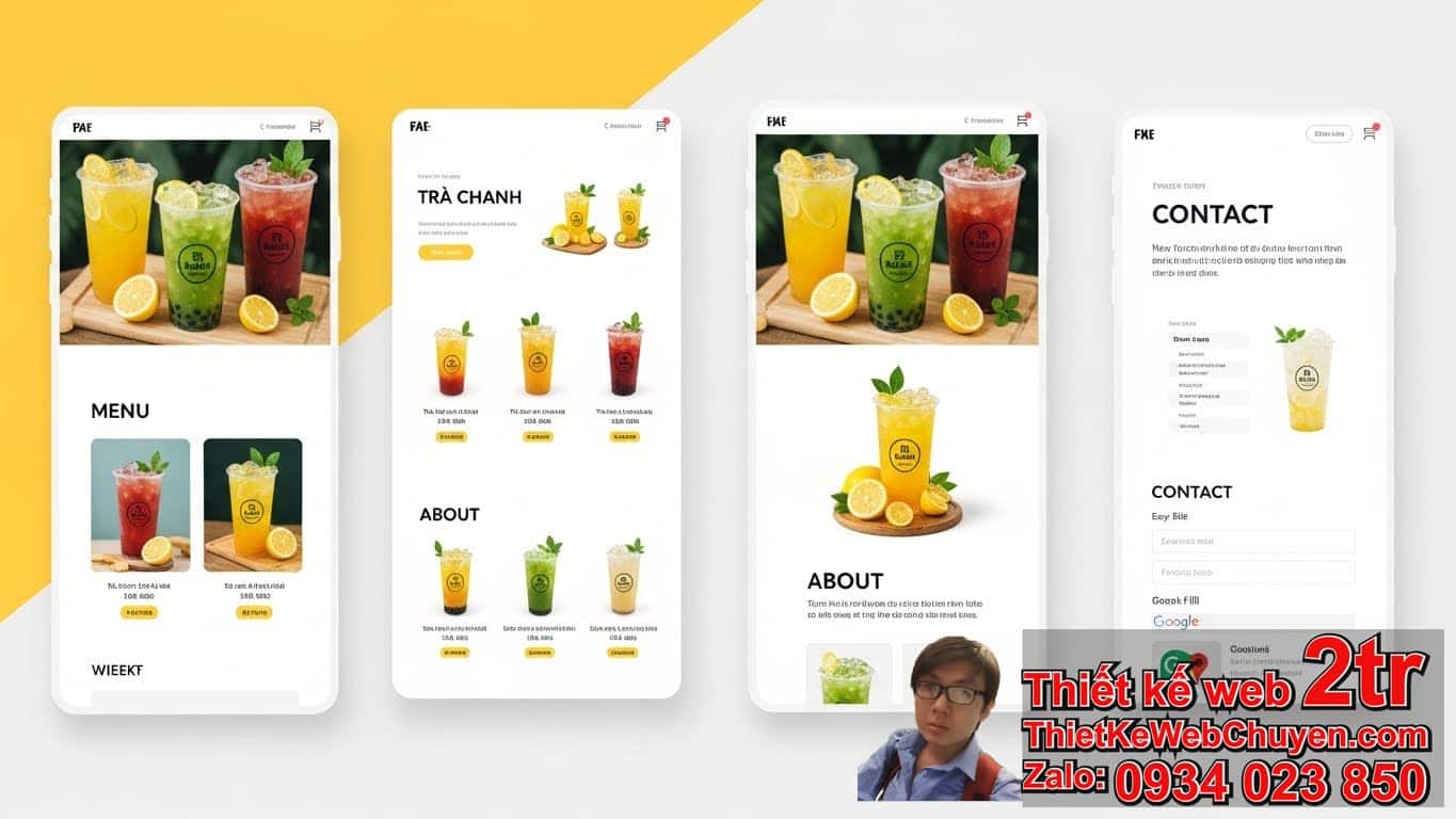 Thiết Kế Web Quán Trà Chanh Bao Nhiêu Tiền Cho Một Website Cơ Bản?