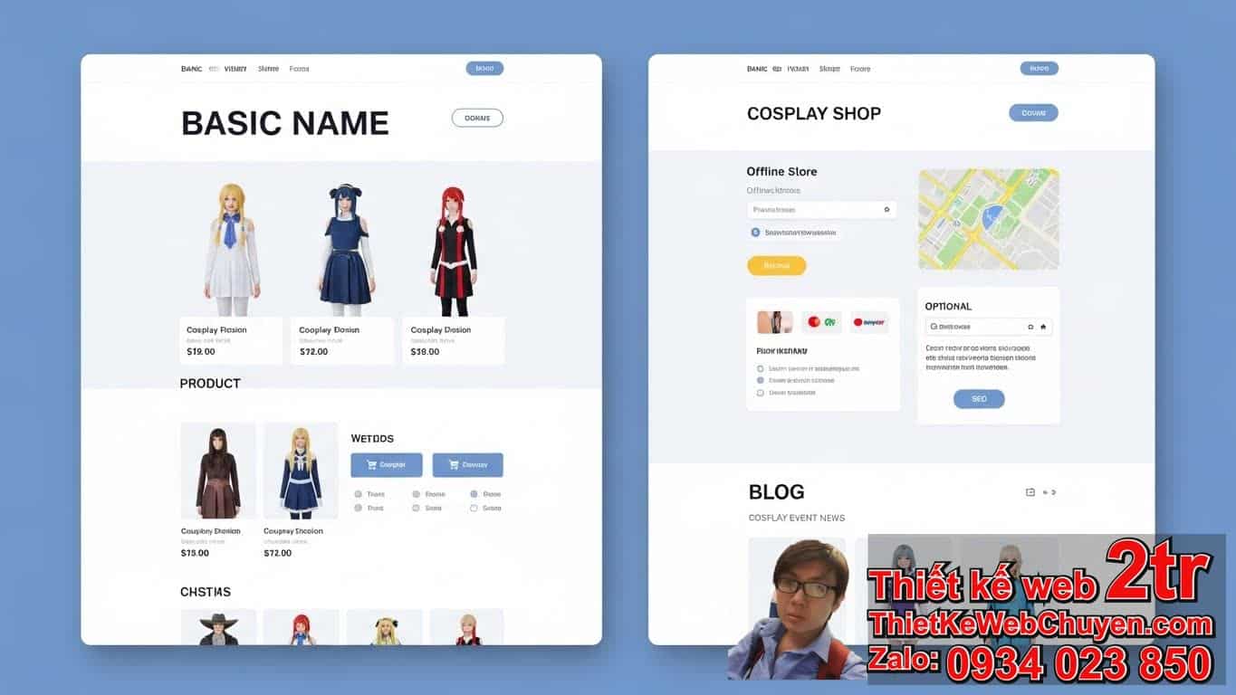 Thiết Kế Web Shop Bán Đồ Cosplay Bao Nhiêu Tiền Cho Một Trang Web Cơ Bản?
