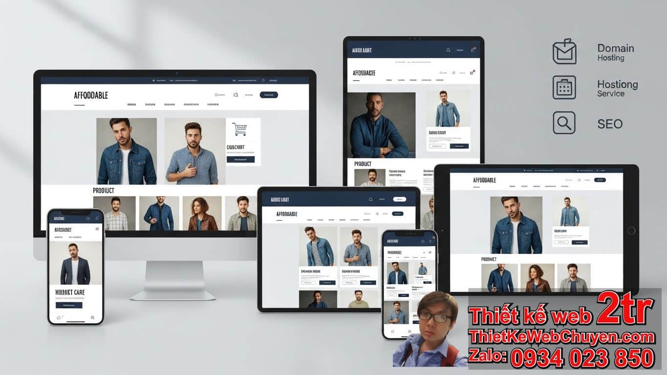 Thiết kế web shop quần áo nam bao nhiêu tiền để có một trang web cơ bản?