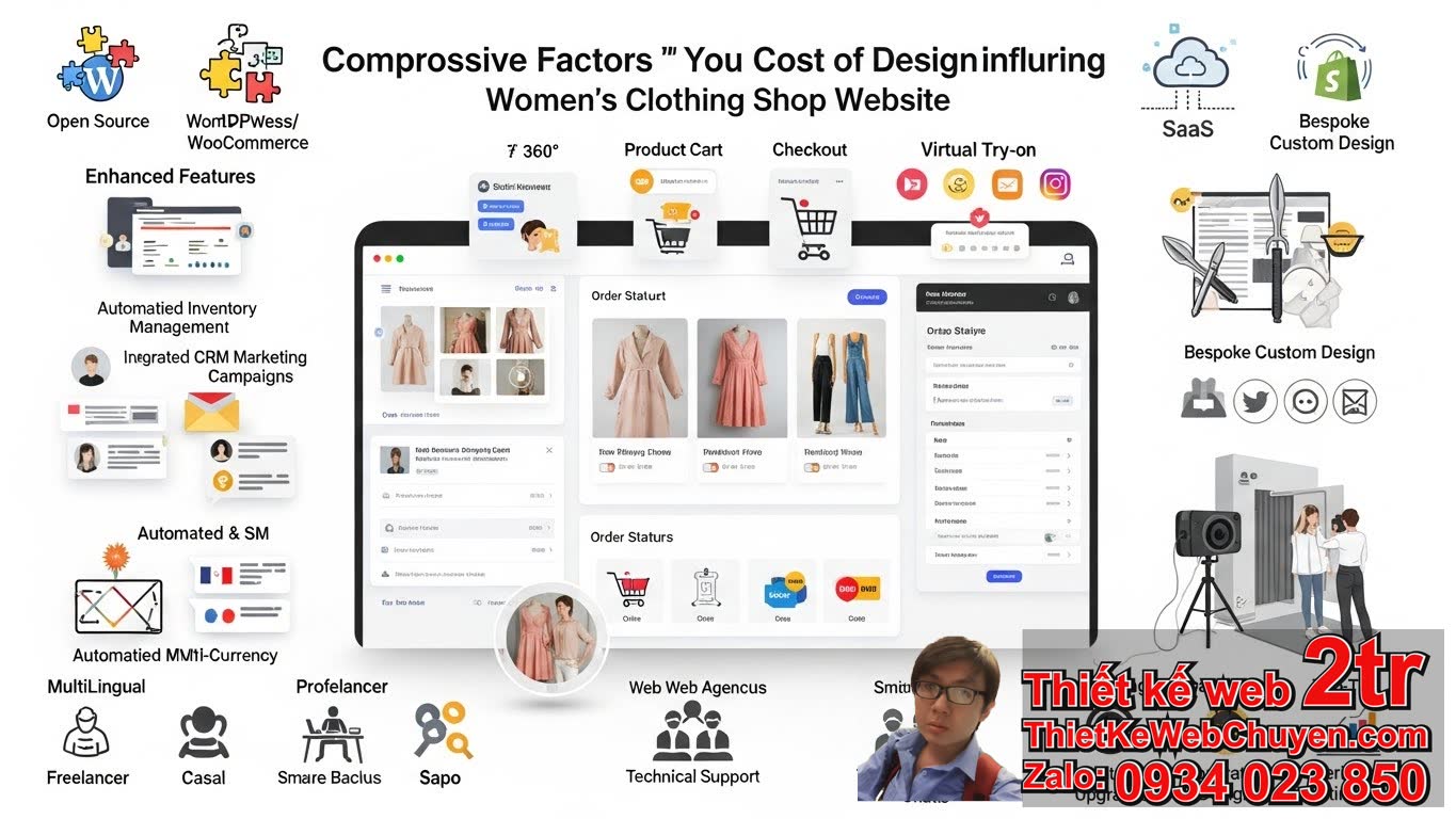 Thiết kế web shop quần áo nữ bao nhiêu tiền phụ thuộc vào những yếu tố nào?
