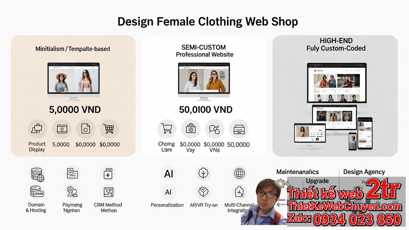 Thiết Kế Web Shop Quần Áo Nữ Bao Nhiêu Tiền Phụ Thuộc Vào Những Yếu Tố Nào?