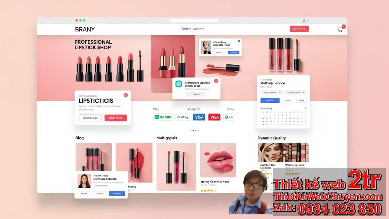 Thiết kế web shop son môi bao nhiêu tiền: Các yếu tố ảnh hưởng?