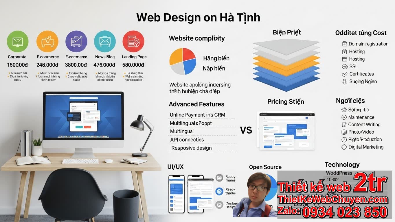 Thiết kế web tại Hà Tĩnh bao nhiêu tiền: Các yếu tố ảnh hưởng đến chi phí?
