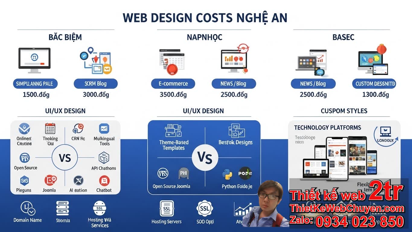 Thiết kế web tại Nghệ An bao nhiêu tiền phụ thuộc vào yếu tố nào?