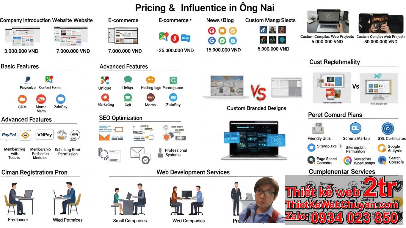 Thiết kế web tại Đồng Nai bao nhiêu tiền và các yếu tố ảnh hưởng?