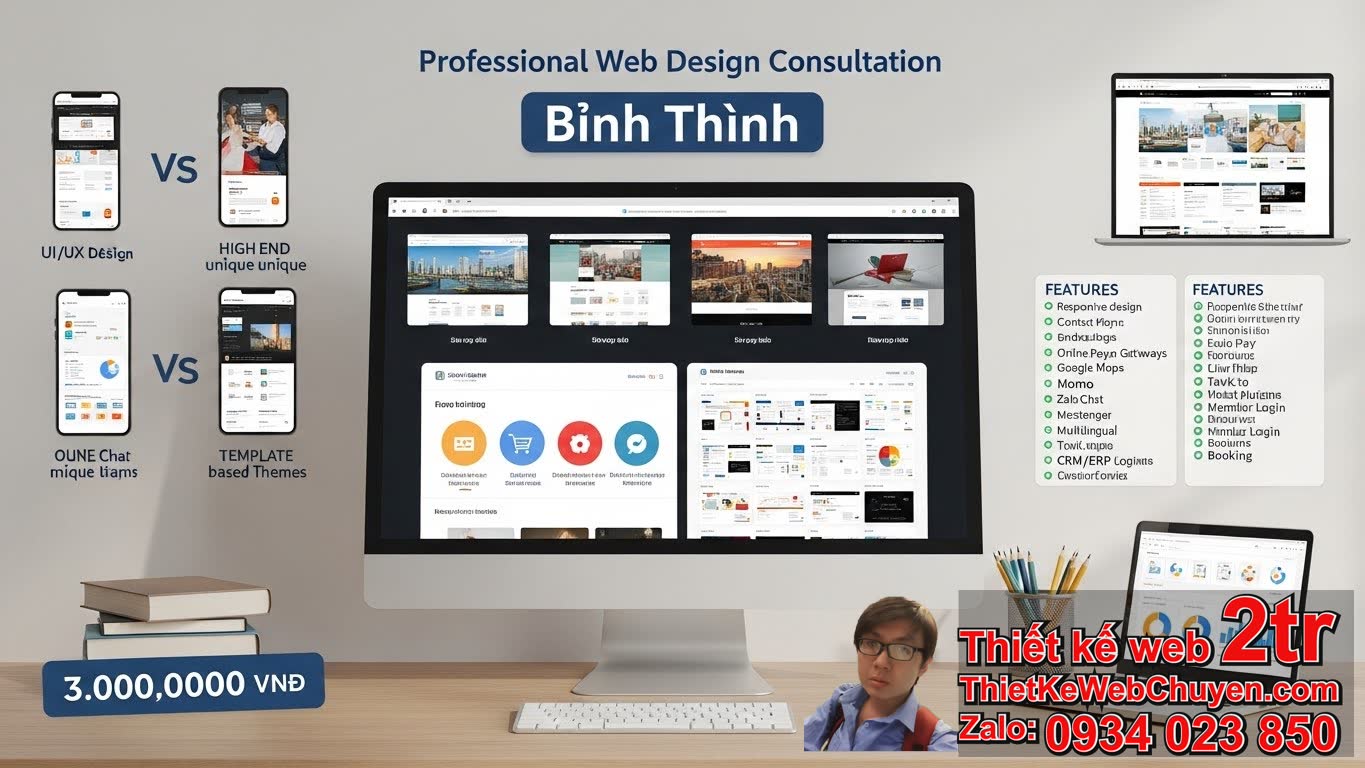 Thiết kế web tại quận Bình Thạnh bao nhiêu tiền? Các yếu tố ảnh hưởng đến giá