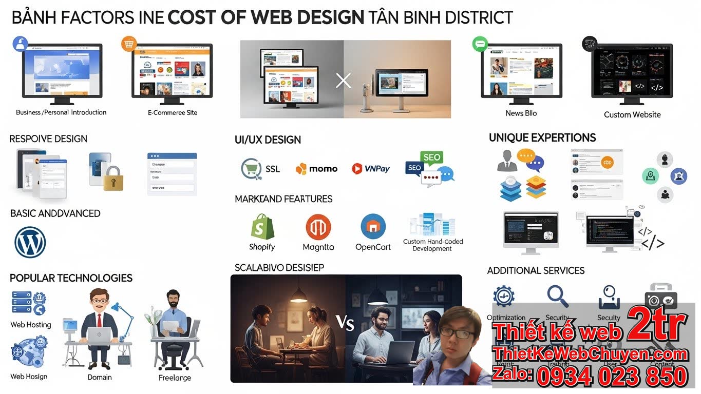 Thiết kế web tại quận Tân Bình bao nhiêu tiền và các yếu tố ảnh hưởng?