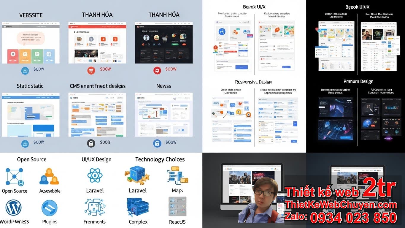 Thiết kế web tại Thanh Hóa bao nhiêu tiền ảnh hưởng bởi yếu tố nào?