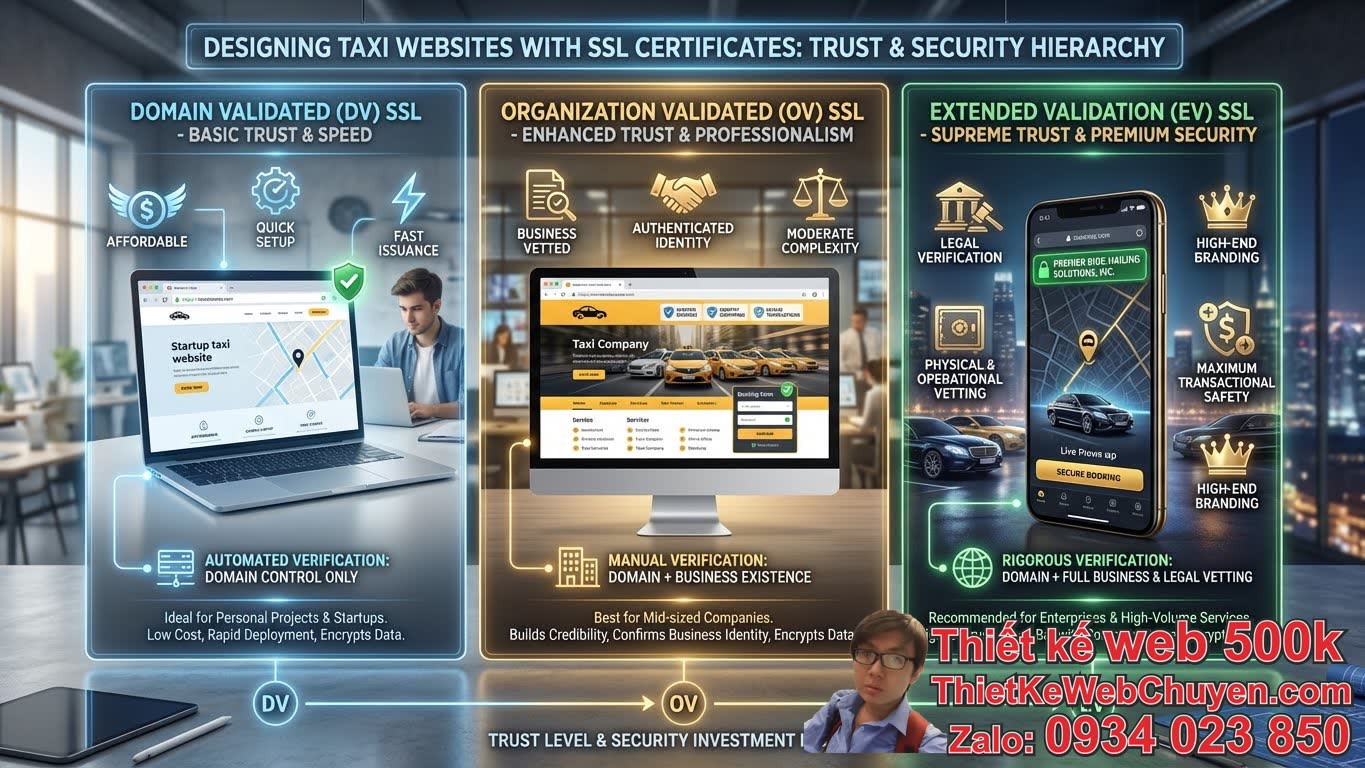 Thiết kế web taxi có chứng chỉ SSL: Các loại chứng chỉ SSL nào phổ biến? Thiết kế web taxi có chứng chỉ SSL: Các loại chứng chỉ SSL nào phổ biến?