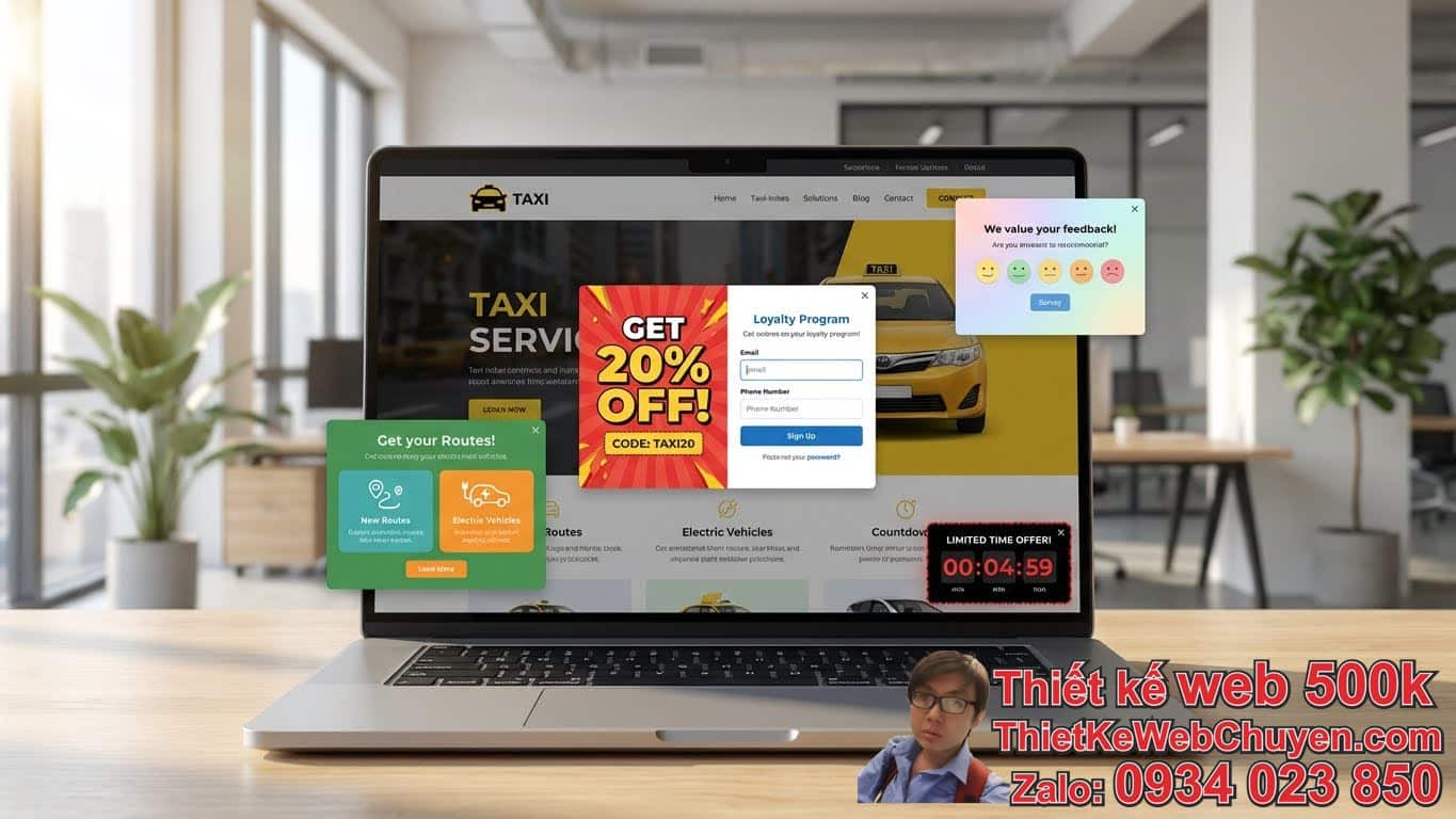 Thiết Kế Web Taxi Có Pop-up Khuyến Mãi Cần Quan Tâm Đến Những Loại Pop-up Nào? Thiết Kế Web Taxi Có Pop-up Khuyến Mãi Cần Quan Tâm Đến Những Loại Pop-up Nào?