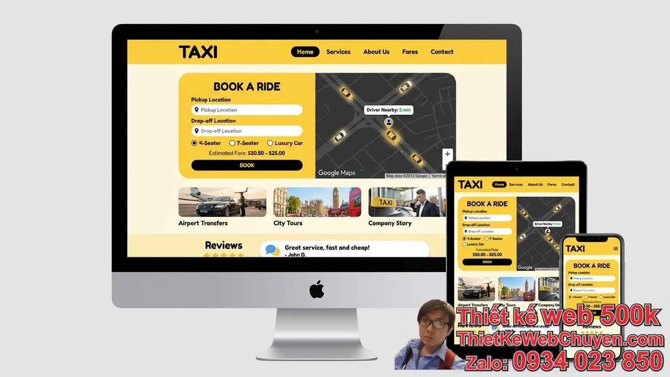 Thiết Kế Web Taxi Giá Rẻ Cho Hãng Nhỏ: Các tính năng cần có là gì? Thiết Kế Web Taxi Giá Rẻ Cho Hãng Nhỏ: Các tính năng cần có là gì?