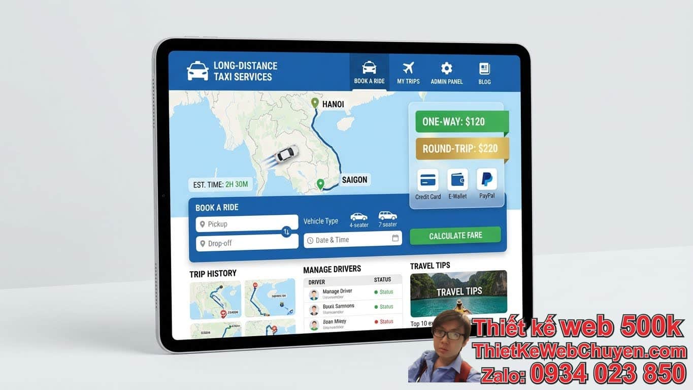 Thiết kế web taxi đi tỉnh cần có những tính năng nào để tối ưu trải nghiệm? Thiết kế web taxi đi tỉnh cần có những tính năng nào để tối ưu trải nghiệm?