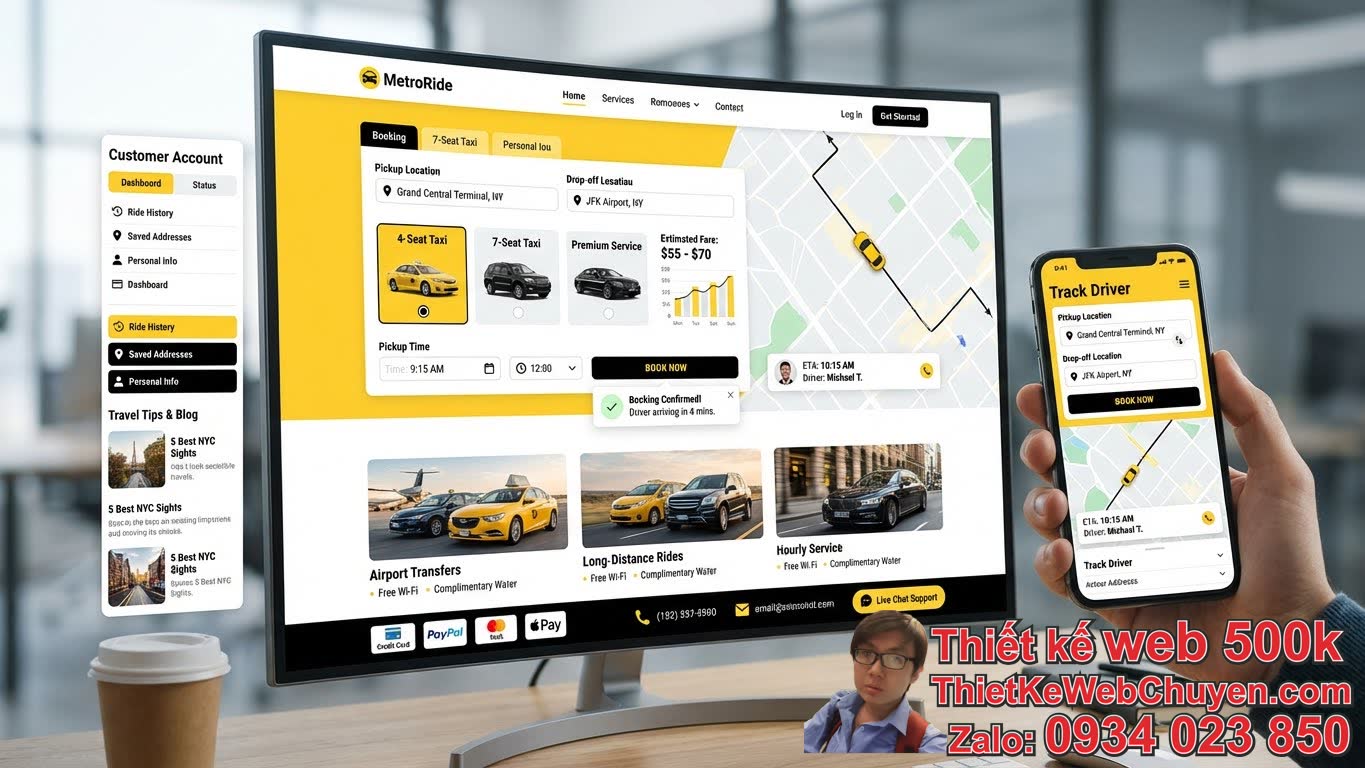 Thiết Kế Web Taxi: Những Tính Năng Cần Có Cho Một Website Hiệu Quả? Thiết Kế Web Taxi: Những Tính Năng Cần Có Cho Một Website Hiệu Quả?