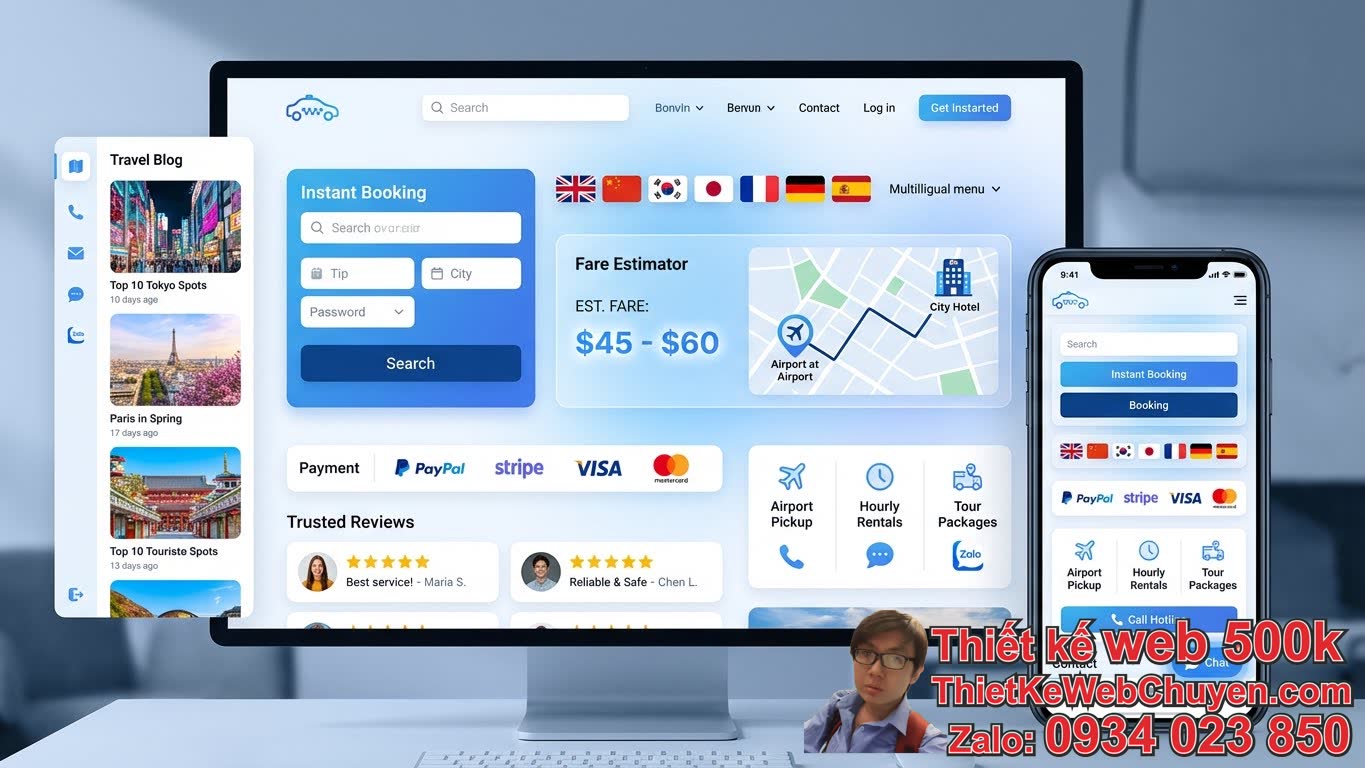 Thiết kế Web Taxi Phục Vụ Khách Du Lịch Quốc Tế Cần Những Tính Năng Gì Đặc Biệt? Thiết kế Web Taxi Phục Vụ Khách Du Lịch Quốc Tế Cần Những Tính Năng Gì Đặc Biệt?