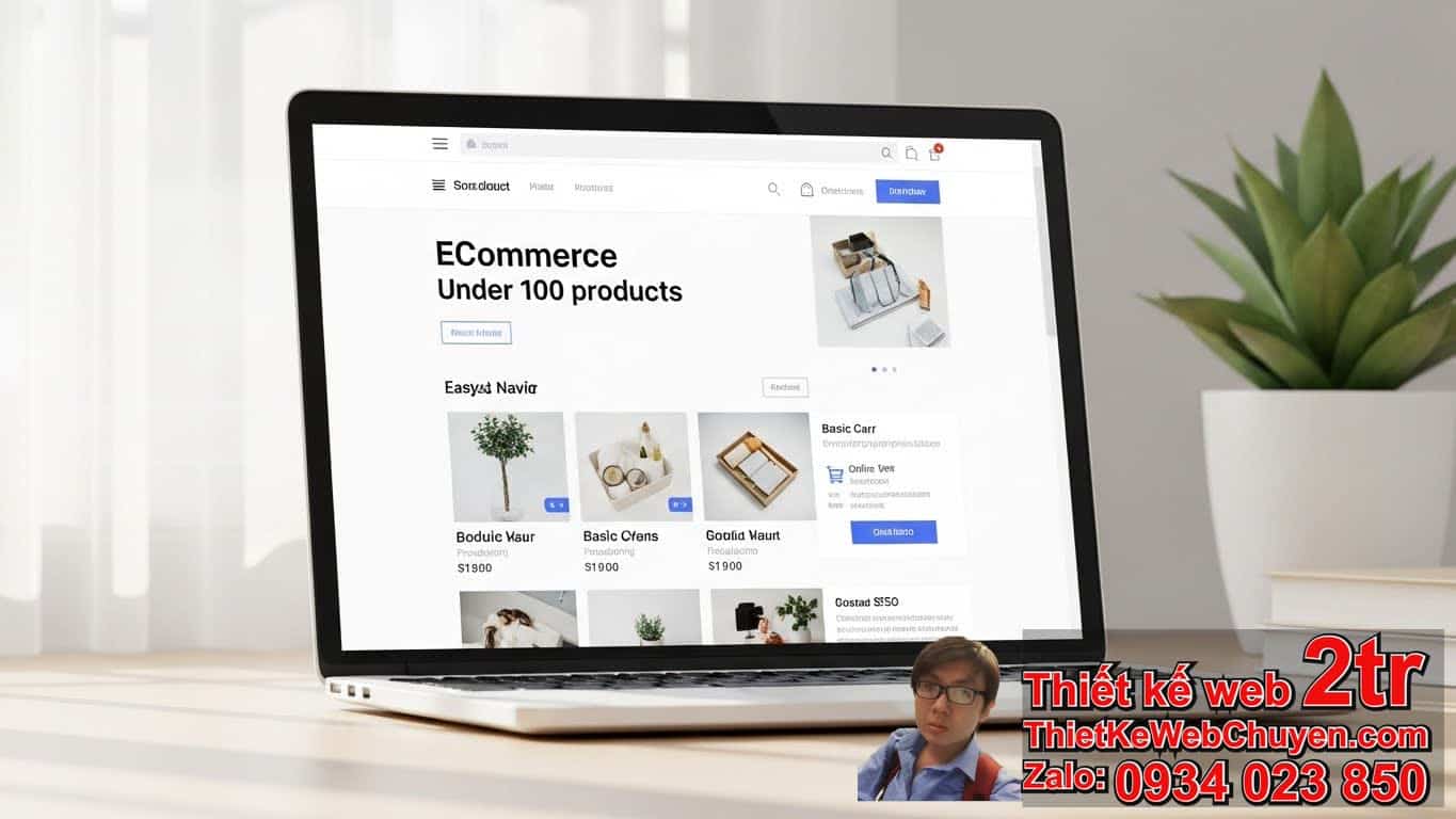 Thiết kế web theo số lượng sản phẩm giá bao nhiêu khi website có ít sản phẩm
(dưới 100)?