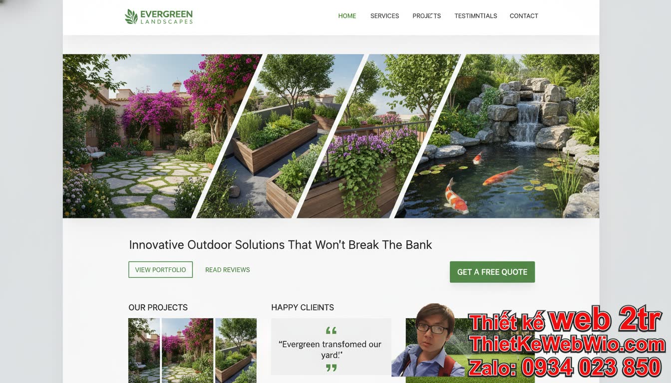 Thiết Kế Web Thi Công Cảnh Quan Sân Vườn Giá Rẻ: Tại Sao Lại Quan Trọng Với
Doanh Nghiệp Của Bạn?