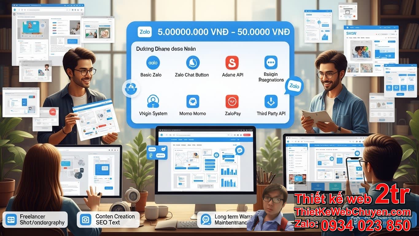Thiết kế web tích hợp chat Zalo bao nhiêu tiền: Các yếu tố ảnh hưởng?