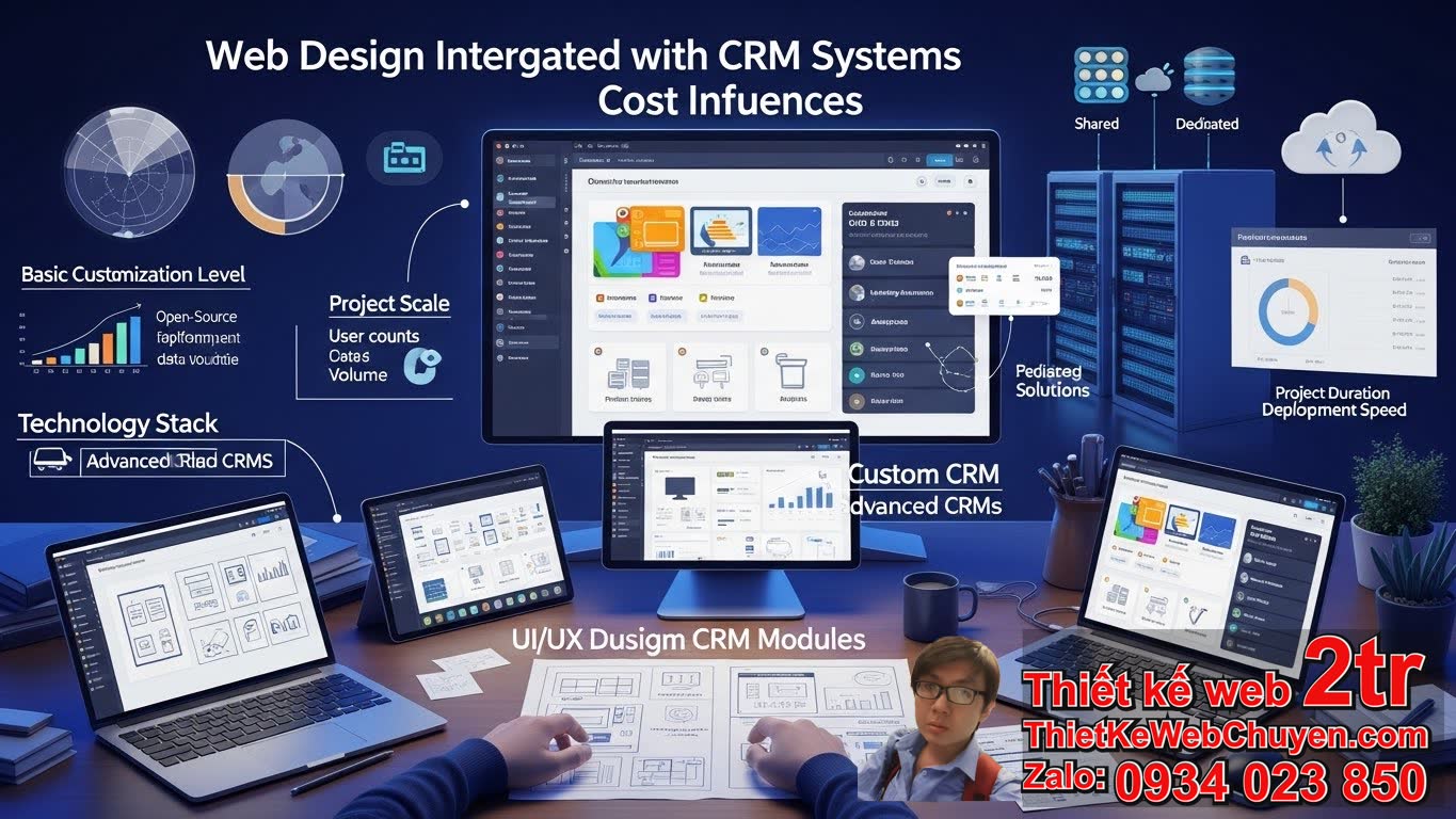Thiết kế web tích hợp CRM bao nhiêu tiền? Các yếu tố ảnh hưởng